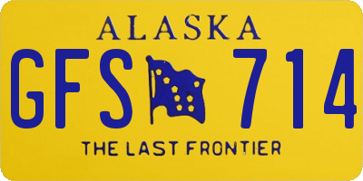 AK license plate GFS714