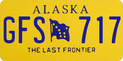 AK license plate GFS717