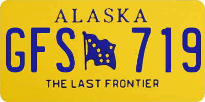 AK license plate GFS719