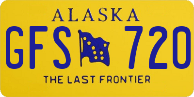 AK license plate GFS720