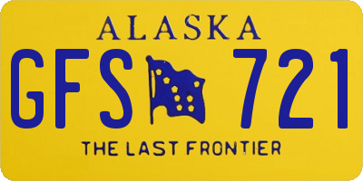 AK license plate GFS721