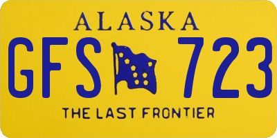 AK license plate GFS723
