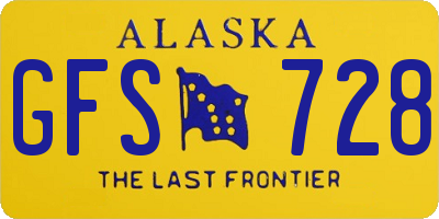 AK license plate GFS728