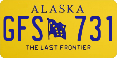 AK license plate GFS731