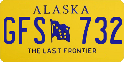 AK license plate GFS732