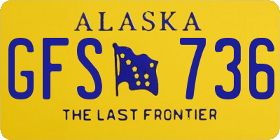 AK license plate GFS736