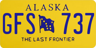 AK license plate GFS737
