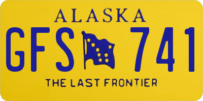 AK license plate GFS741