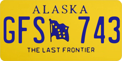 AK license plate GFS743