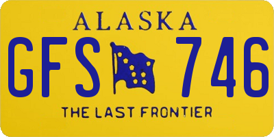 AK license plate GFS746