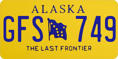 AK license plate GFS749