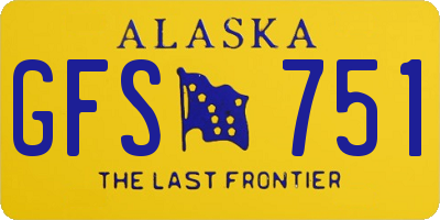 AK license plate GFS751