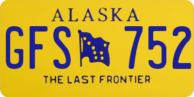 AK license plate GFS752