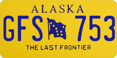 AK license plate GFS753
