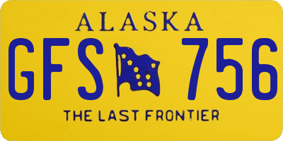 AK license plate GFS756