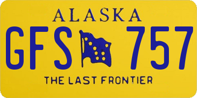 AK license plate GFS757