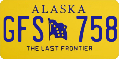 AK license plate GFS758