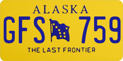 AK license plate GFS759
