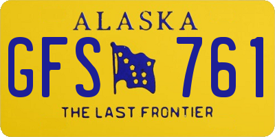 AK license plate GFS761