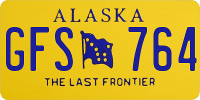 AK license plate GFS764