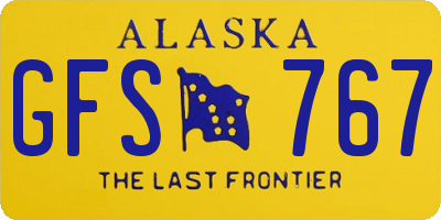 AK license plate GFS767