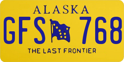 AK license plate GFS768