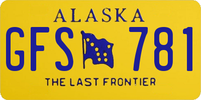 AK license plate GFS781