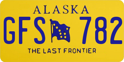 AK license plate GFS782