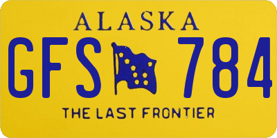 AK license plate GFS784