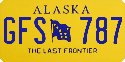 AK license plate GFS787
