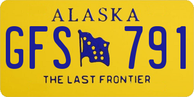 AK license plate GFS791