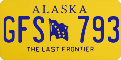 AK license plate GFS793