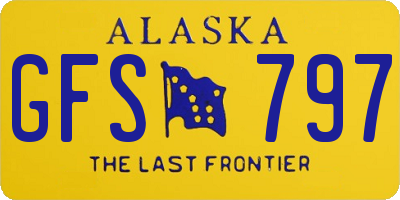 AK license plate GFS797