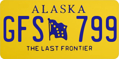 AK license plate GFS799