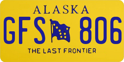 AK license plate GFS806