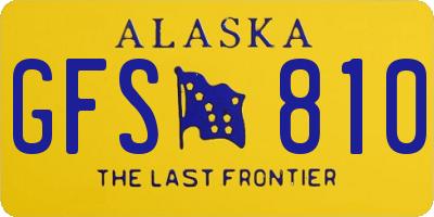 AK license plate GFS810