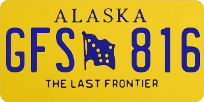 AK license plate GFS816