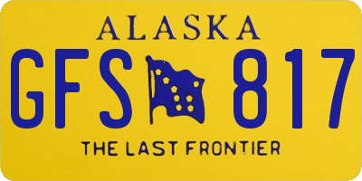 AK license plate GFS817
