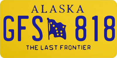 AK license plate GFS818