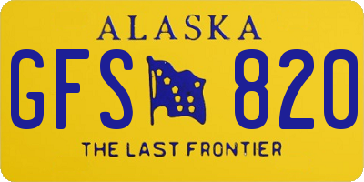 AK license plate GFS820