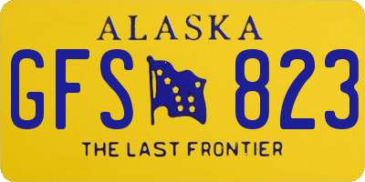 AK license plate GFS823