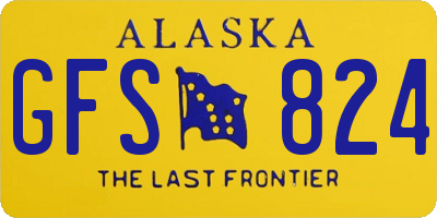 AK license plate GFS824