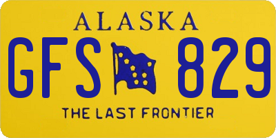 AK license plate GFS829