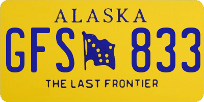 AK license plate GFS833