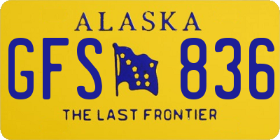 AK license plate GFS836