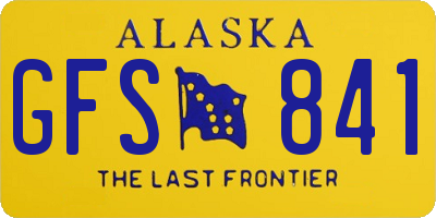 AK license plate GFS841