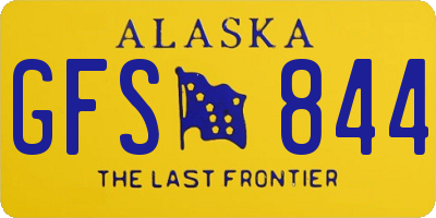 AK license plate GFS844