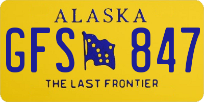 AK license plate GFS847
