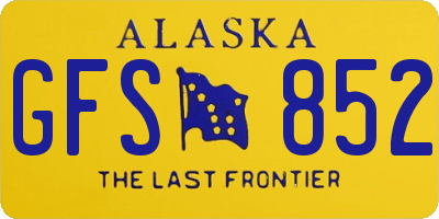 AK license plate GFS852