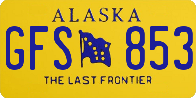 AK license plate GFS853